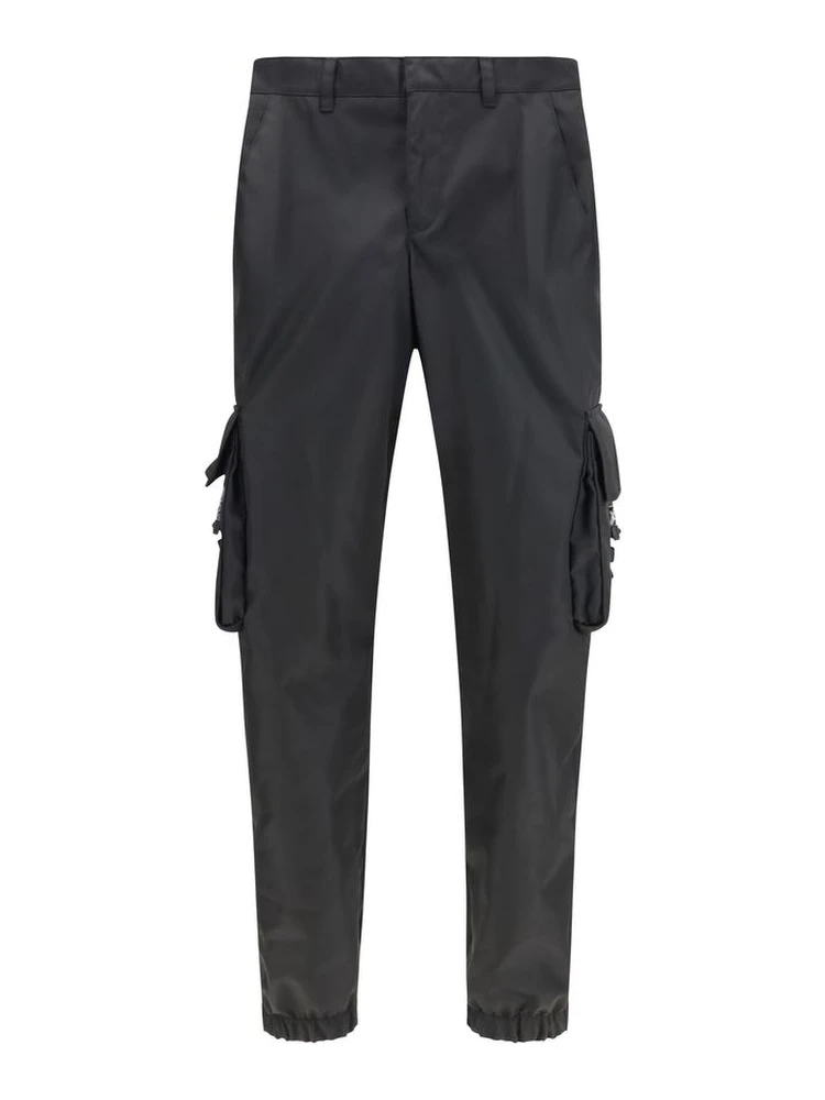 Black Polyamide Cargo Pants
