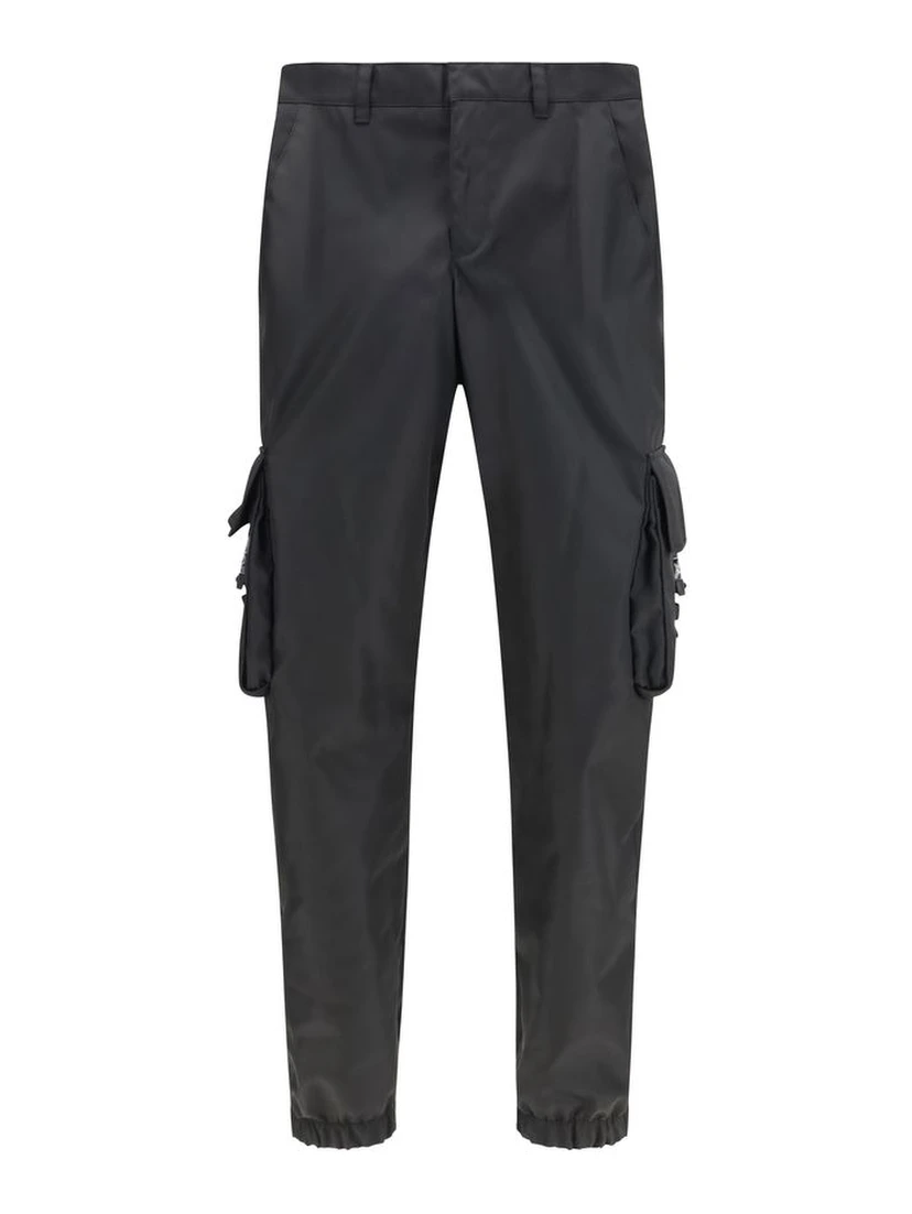 Black Polyamide Cargo Pants