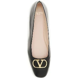 Black Calf Leather Bos Taurus Ballet Flats
