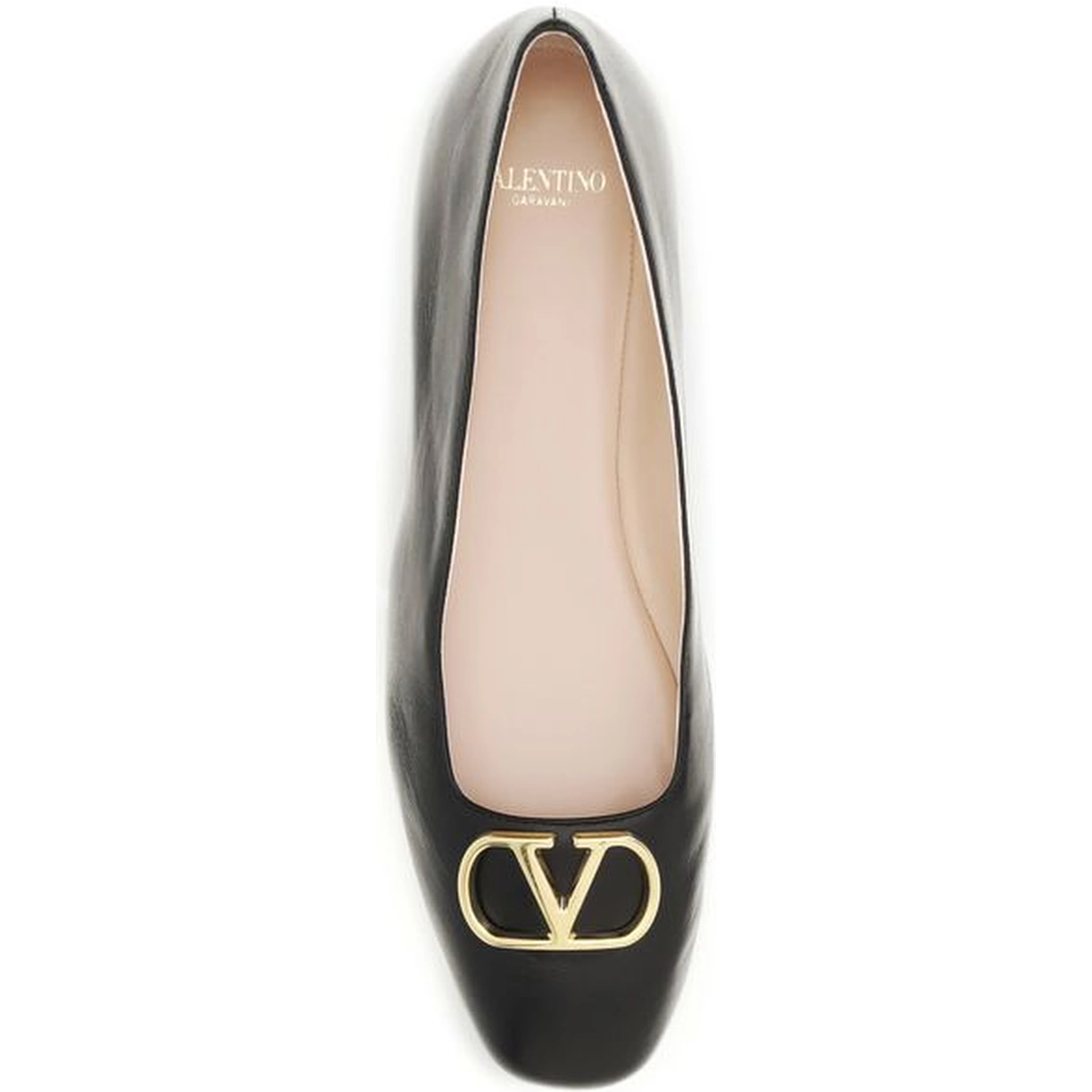 Black Calf Leather Bos Taurus Ballet Flats