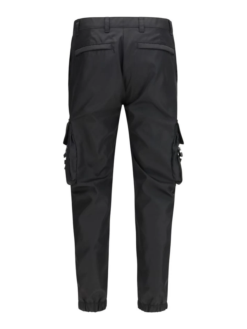 Black Polyamide Cargo Pants