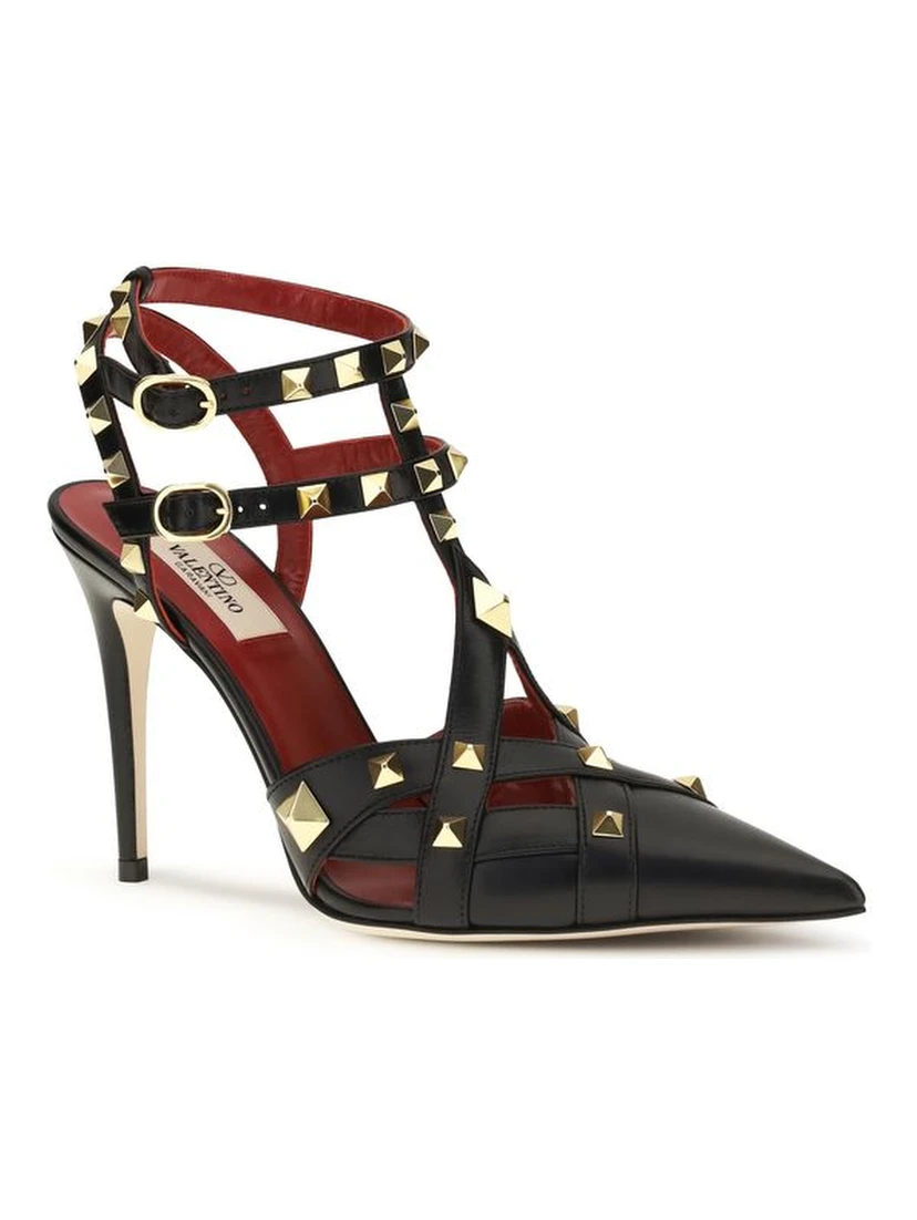 Black Goatskin High Heel Pumps