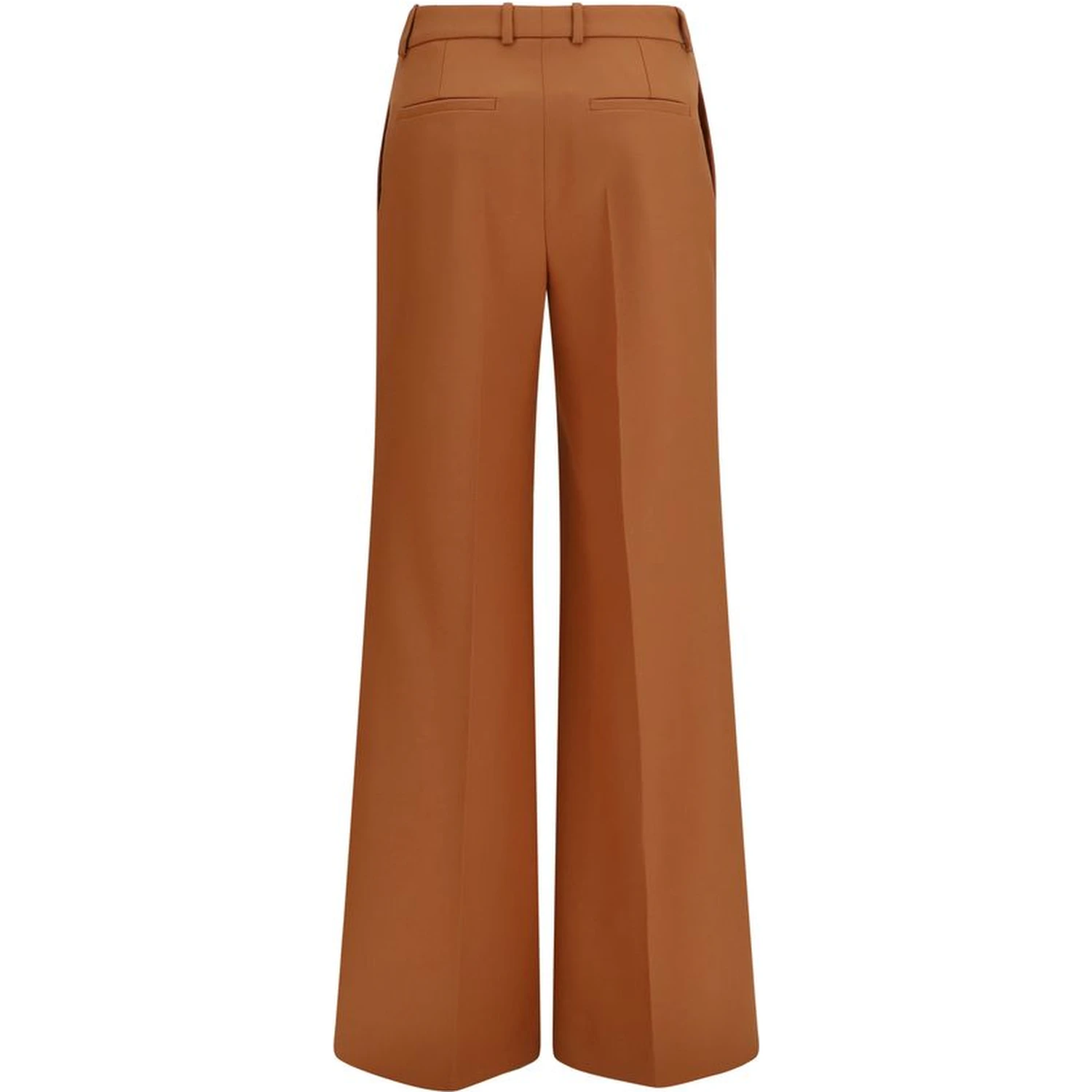 Orange Cotton Flared Pants