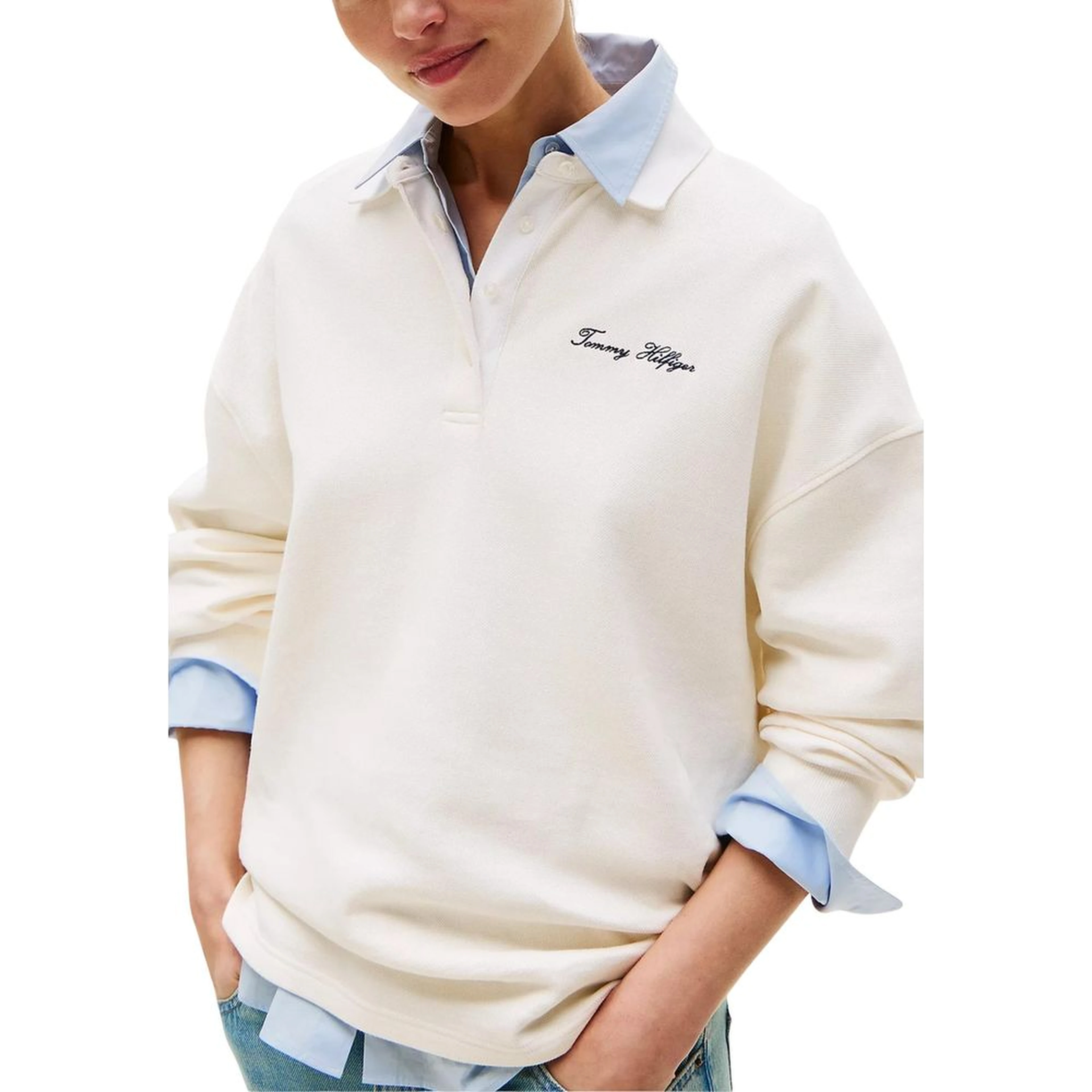Beige Polyamide Sweatshirt