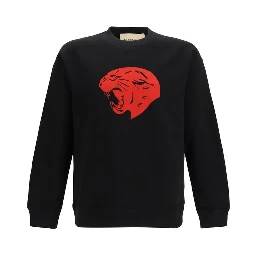 Black Cotton Sweatshirt
