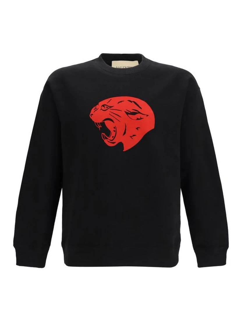 Black Cotton Sweatshirt