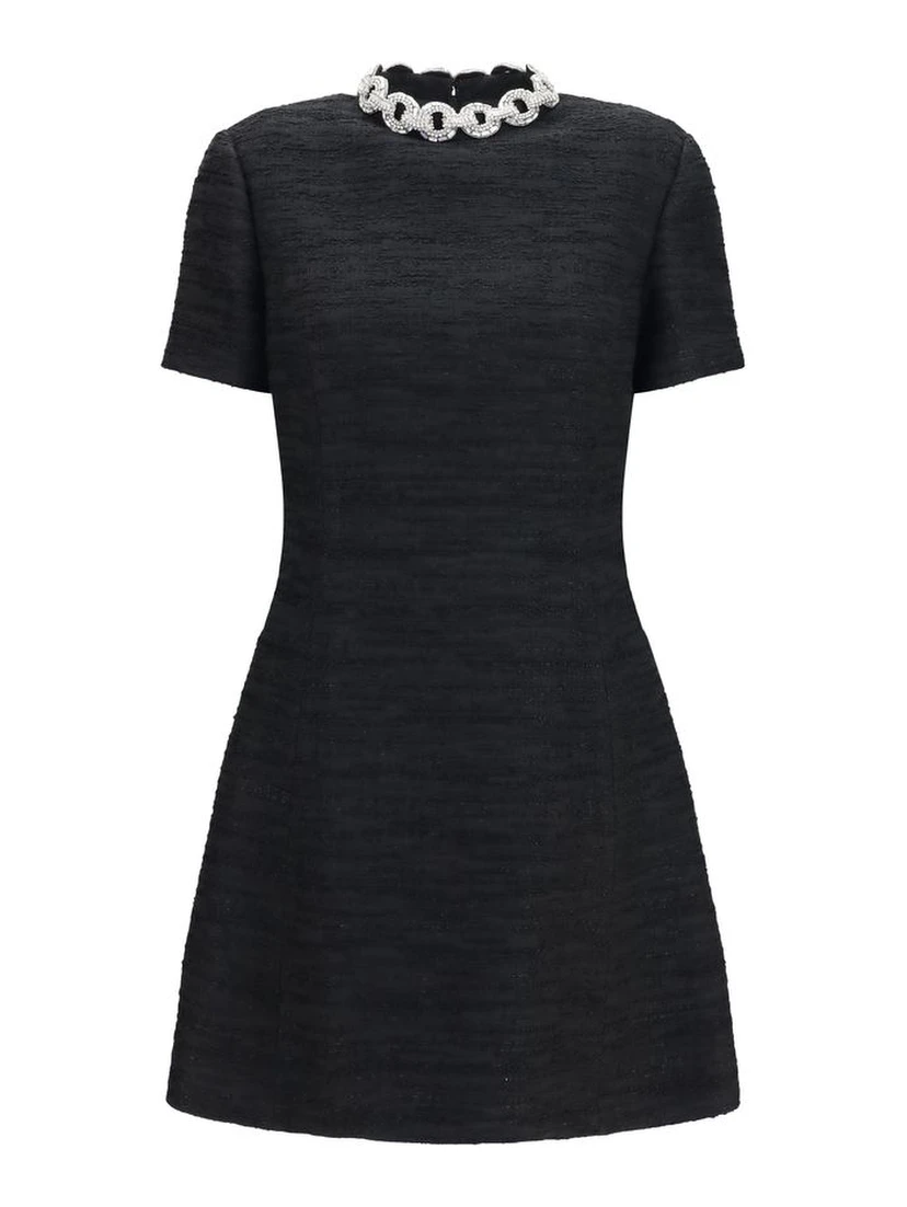 Black Cotton Casual Dress
