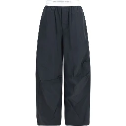 Black Cotton Casual Pants