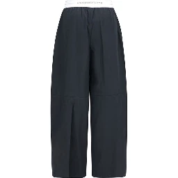 Black Cotton Casual Pants