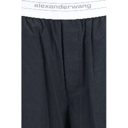 Black Cotton Casual Pants