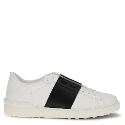 Black And White Calf Leather Bos Taurus Low Top Sneakers