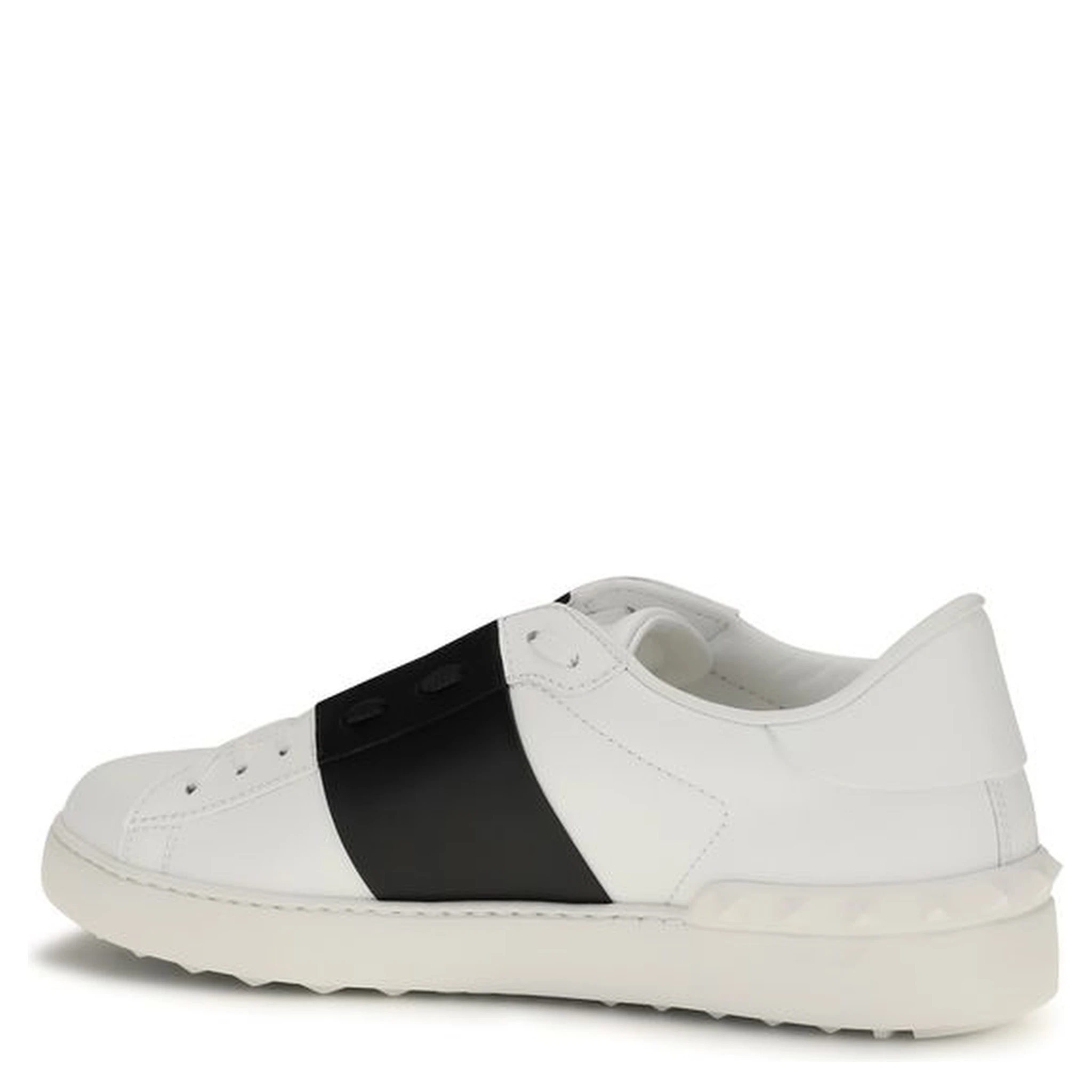 Black And White Calf Leather Bos Taurus Low Top Sneakers