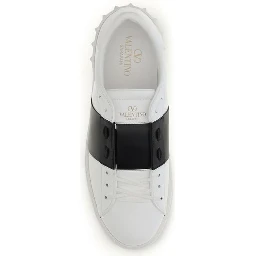 Black And White Calf Leather Bos Taurus Low Top Sneakers