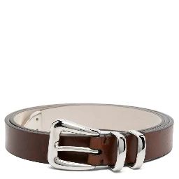 White Leather Regular Belt