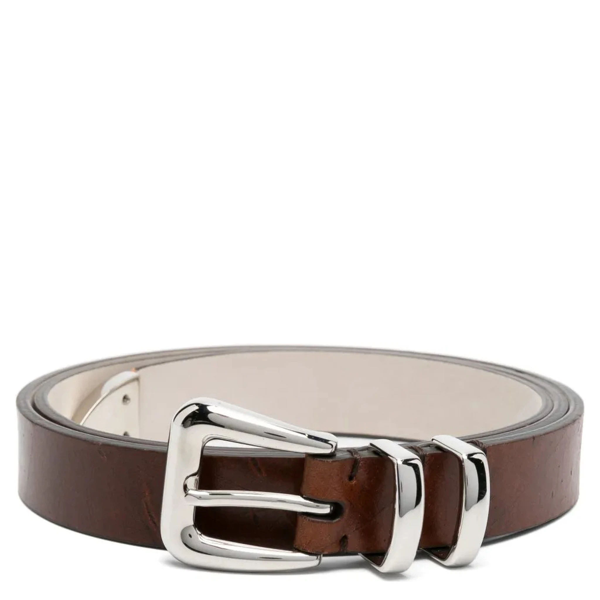 White Leather Regular Belt