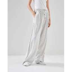 White Cotton Casual Pants