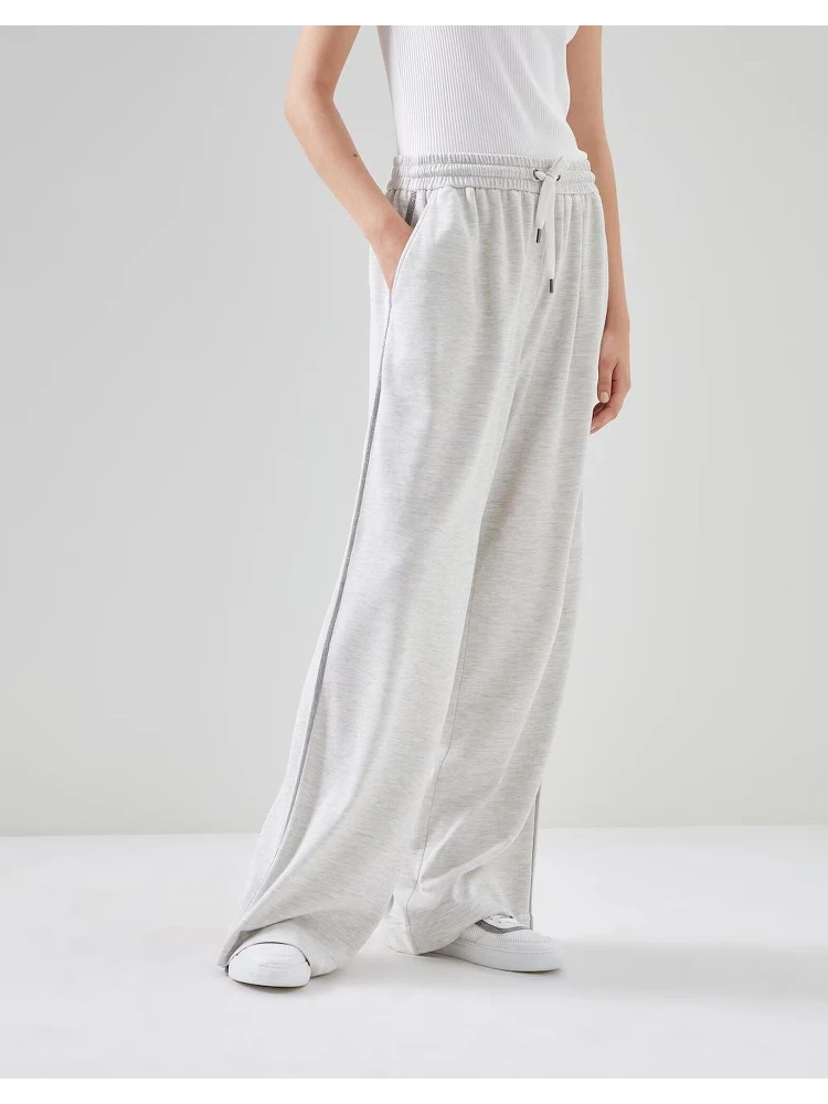 White Cotton Casual Pants