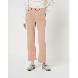Orange Cotton Casual Pants