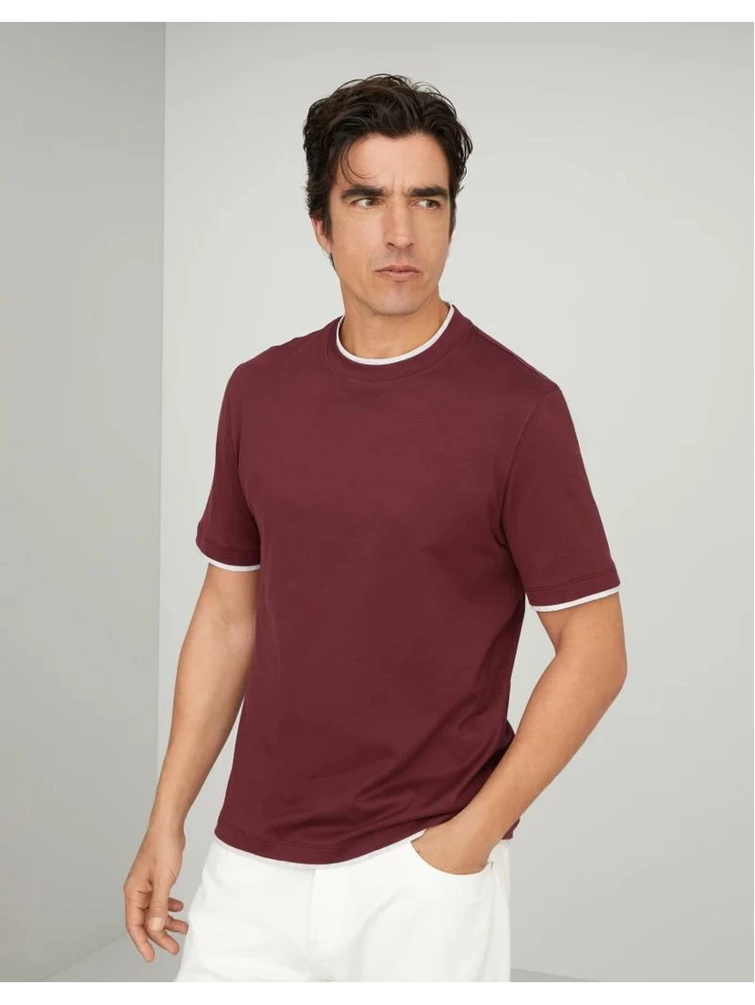 Bicolor Cotton T-Shirt