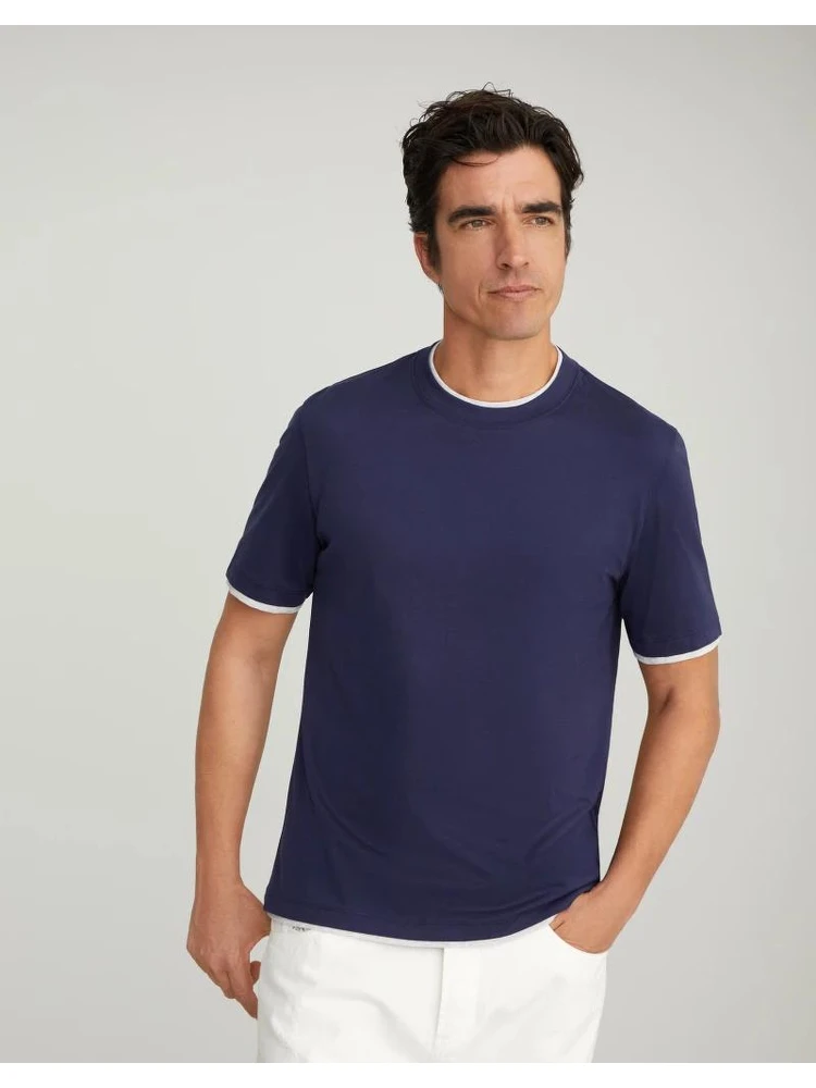 Bicolor Cotton T-Shirt