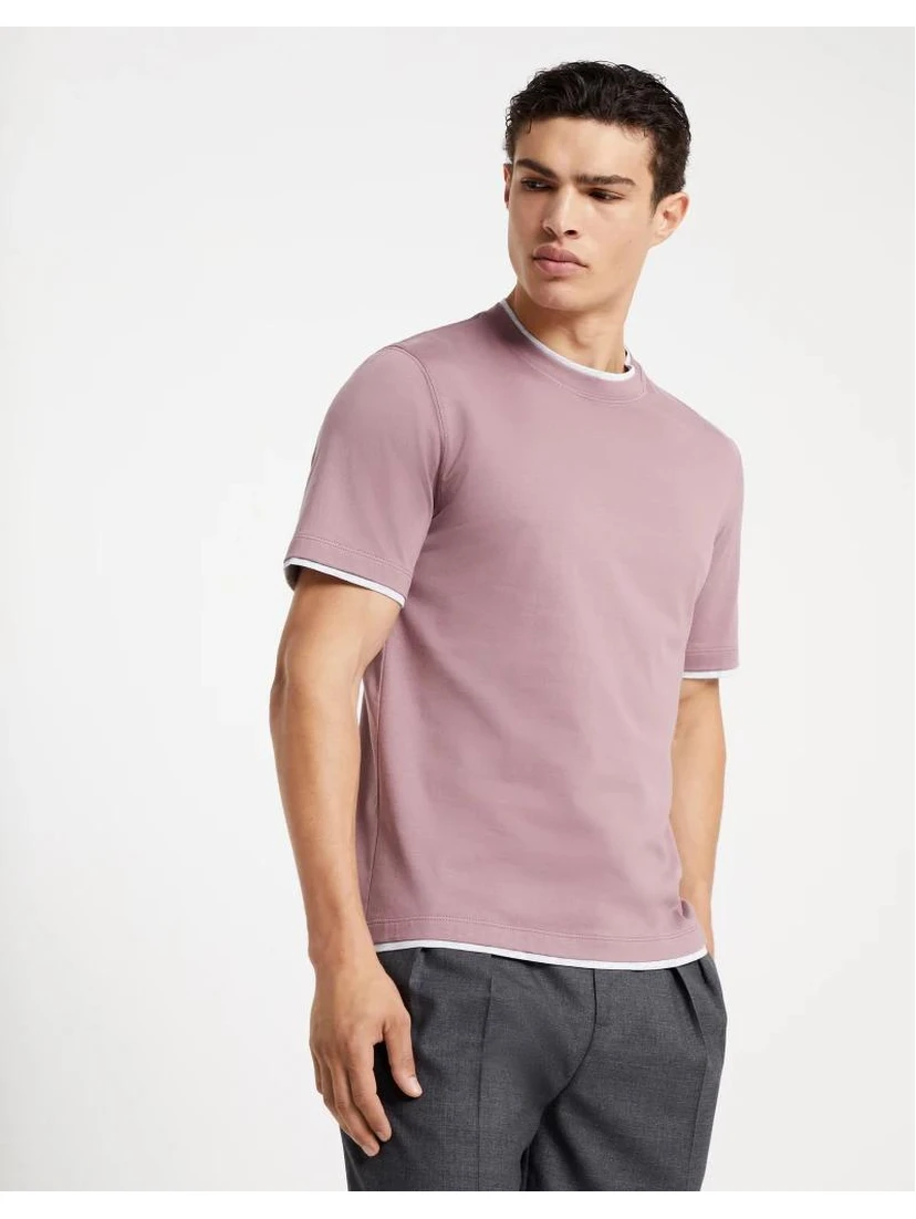 Bicolor Cotton T-Shirt