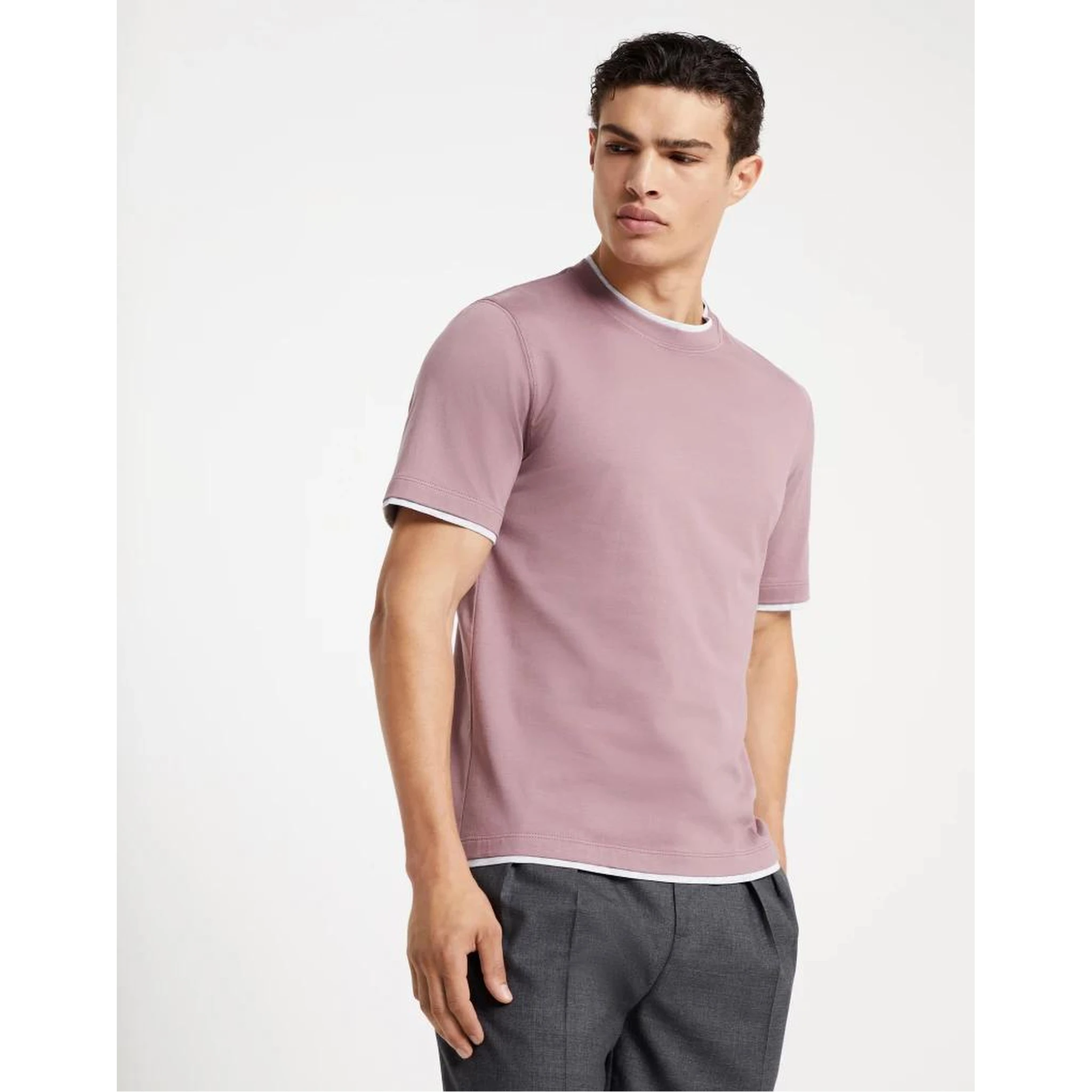 Bicolor Cotton T-Shirt