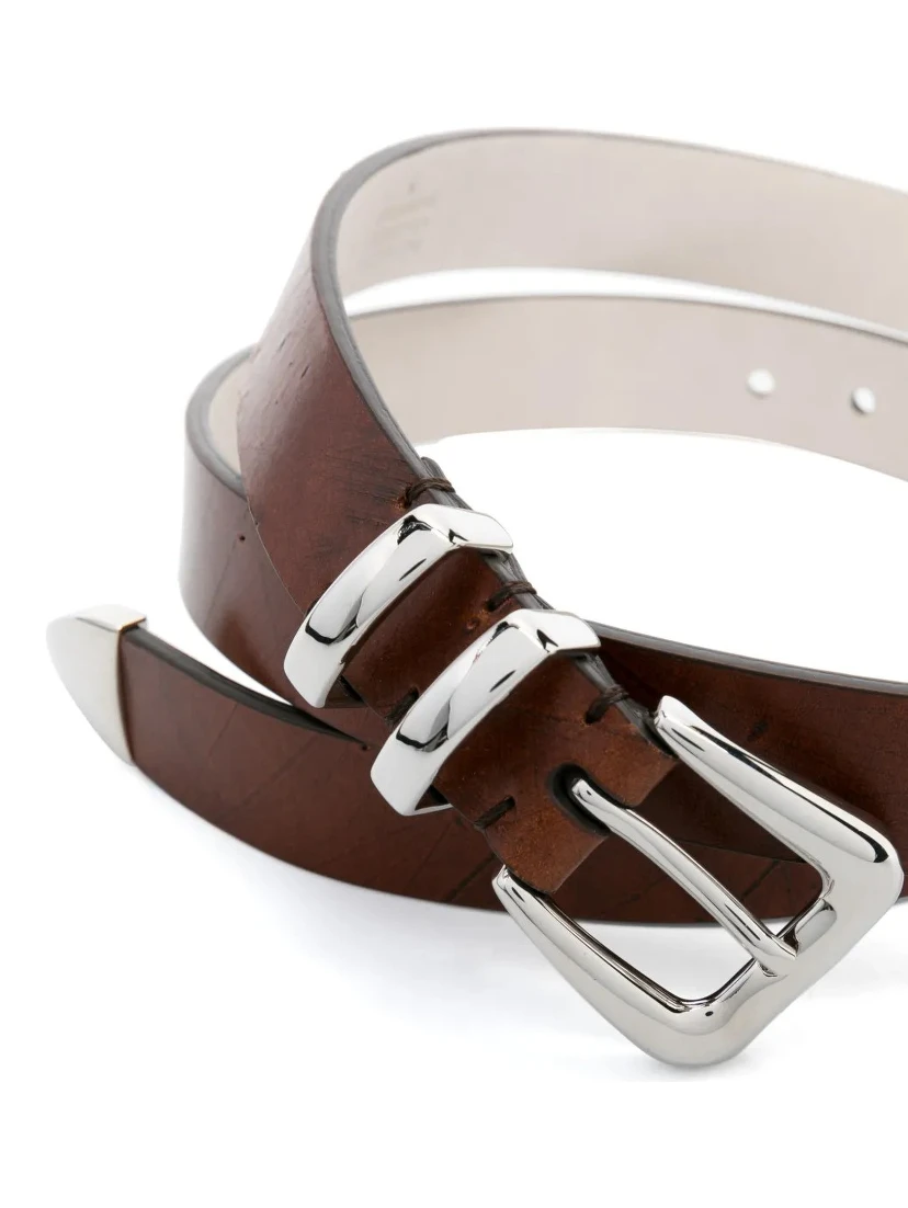 White Leather Regular Belt