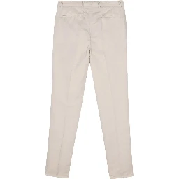 Beige Linen Casual Pants