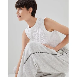 White Cotton Casual Pants