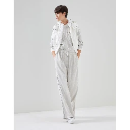 White Cotton Casual Pants