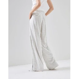 White Cotton Casual Pants