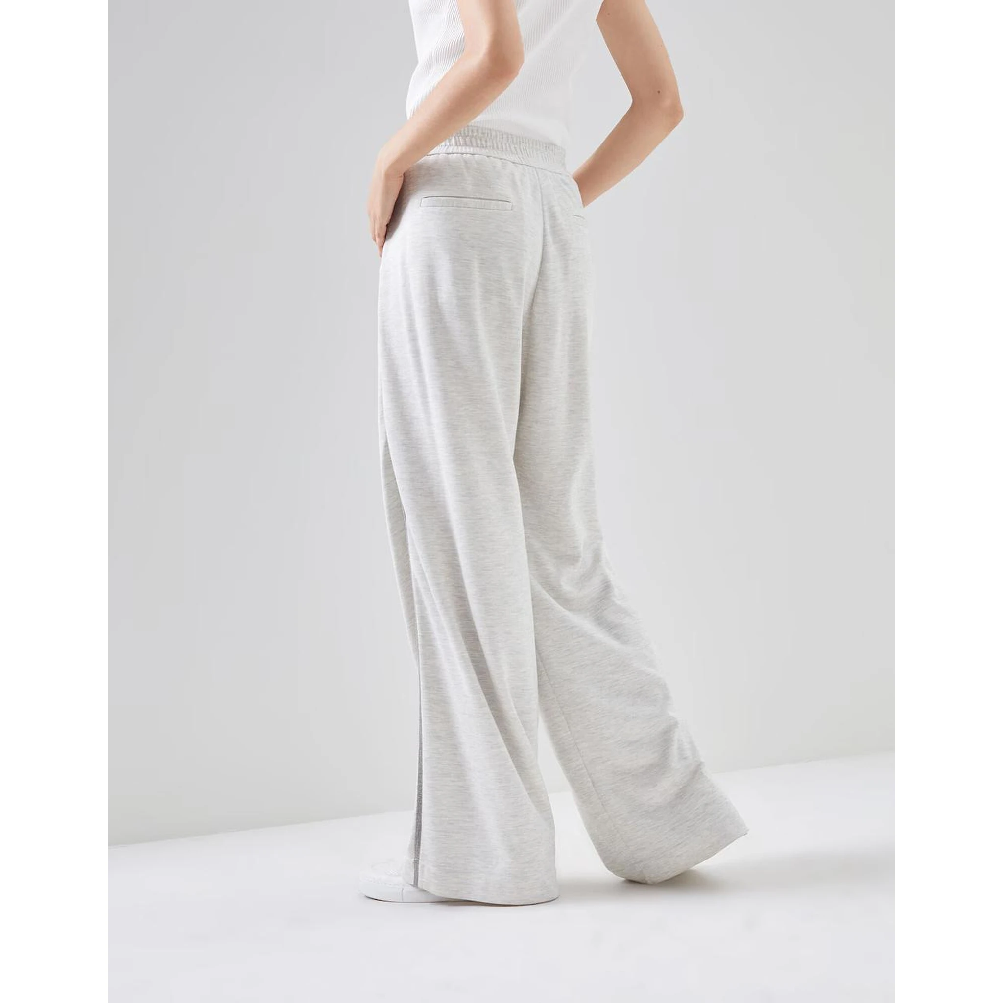 White Cotton Casual Pants