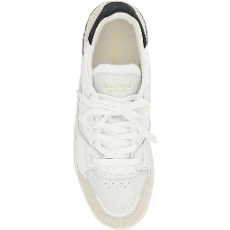White Calf Leather Bos Taurus Athletic Sneakers
