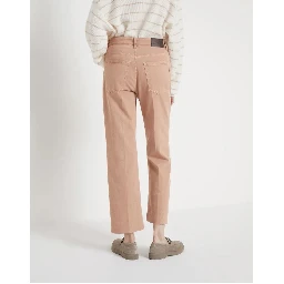 Orange Cotton Casual Pants
