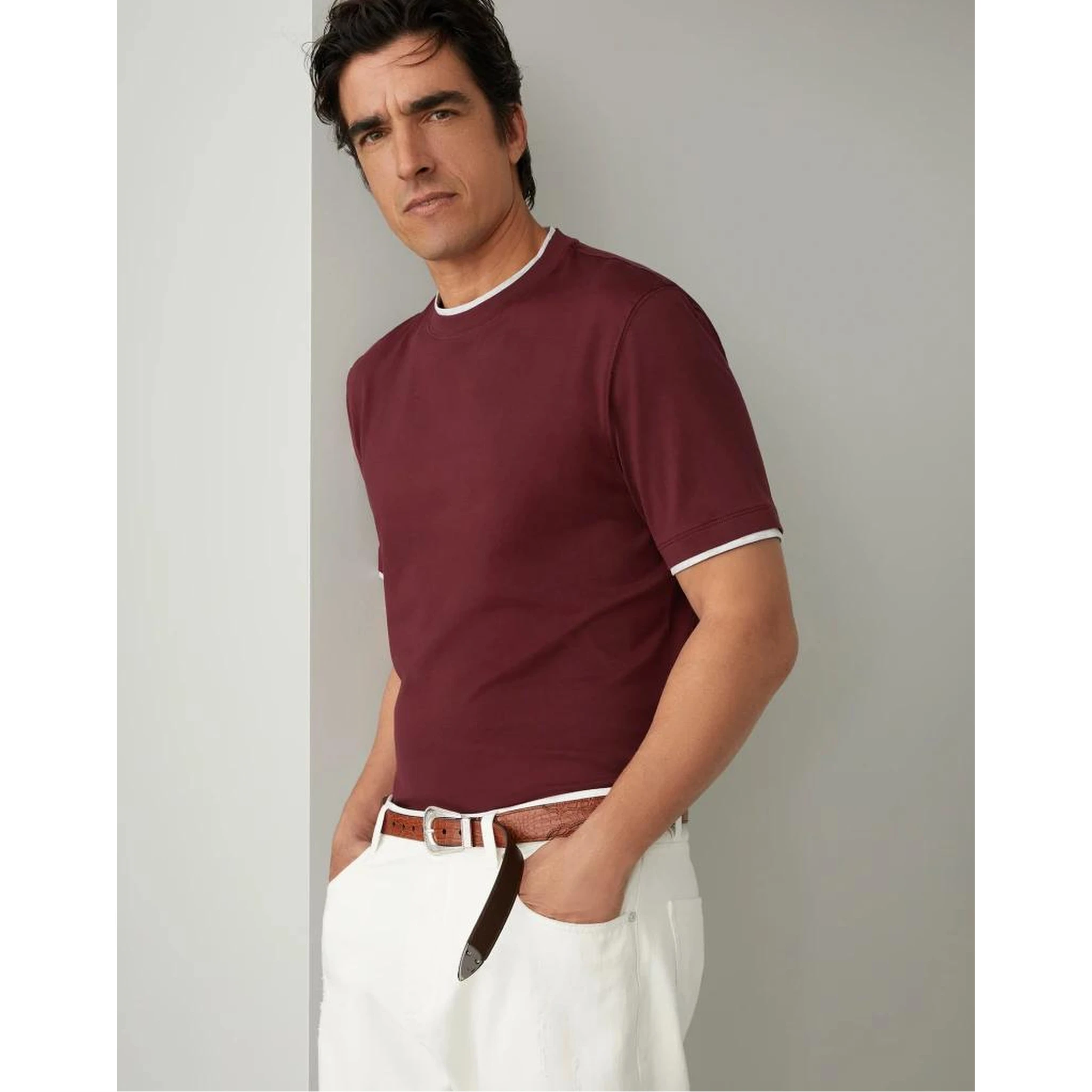 Bicolor Cotton T-Shirt
