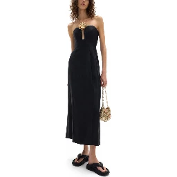ABITO MIDI CON BUSTIER STRUTTURATO A FORMA DI CUORE