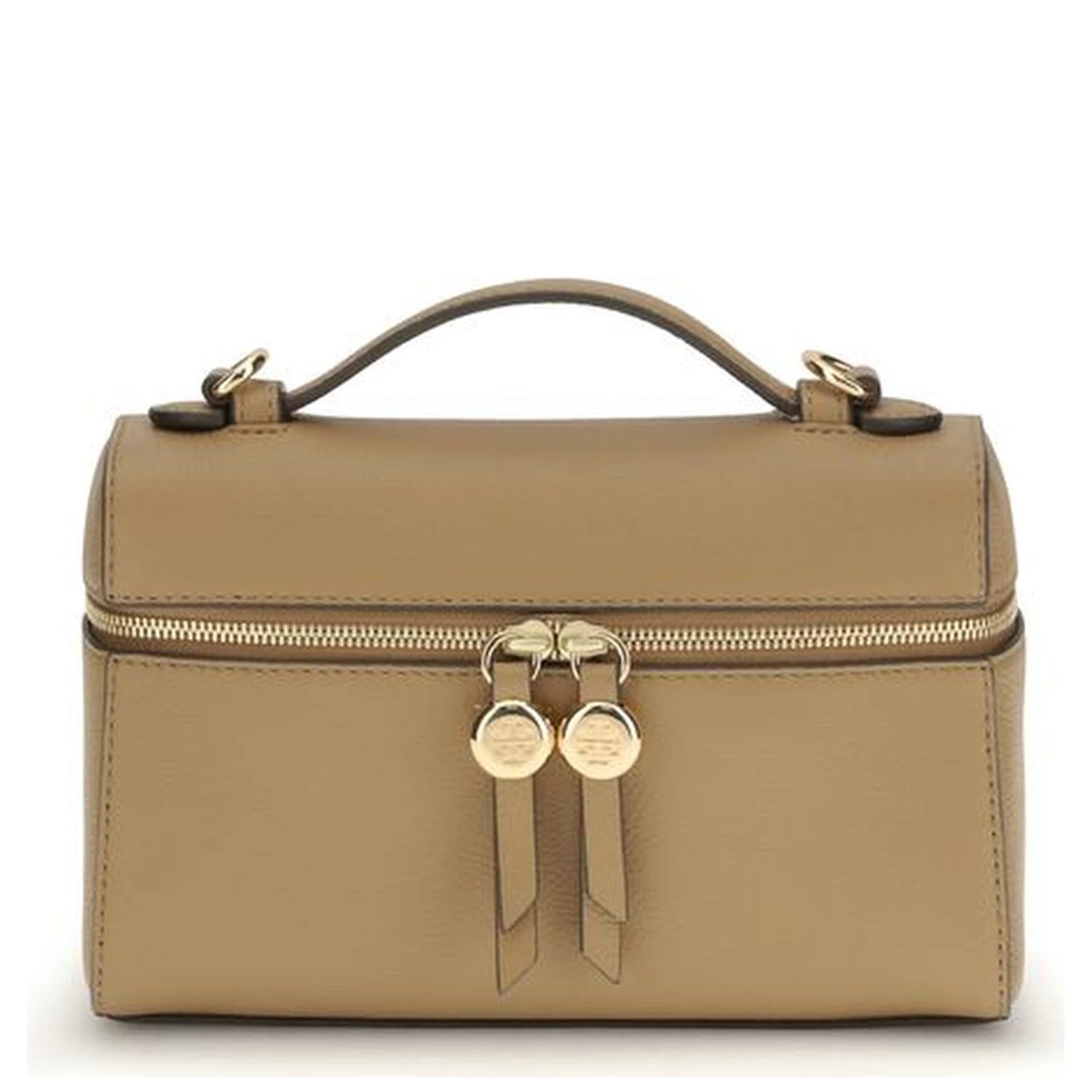 Beige Calf Leather Bos Taurus Shoulder Bag
