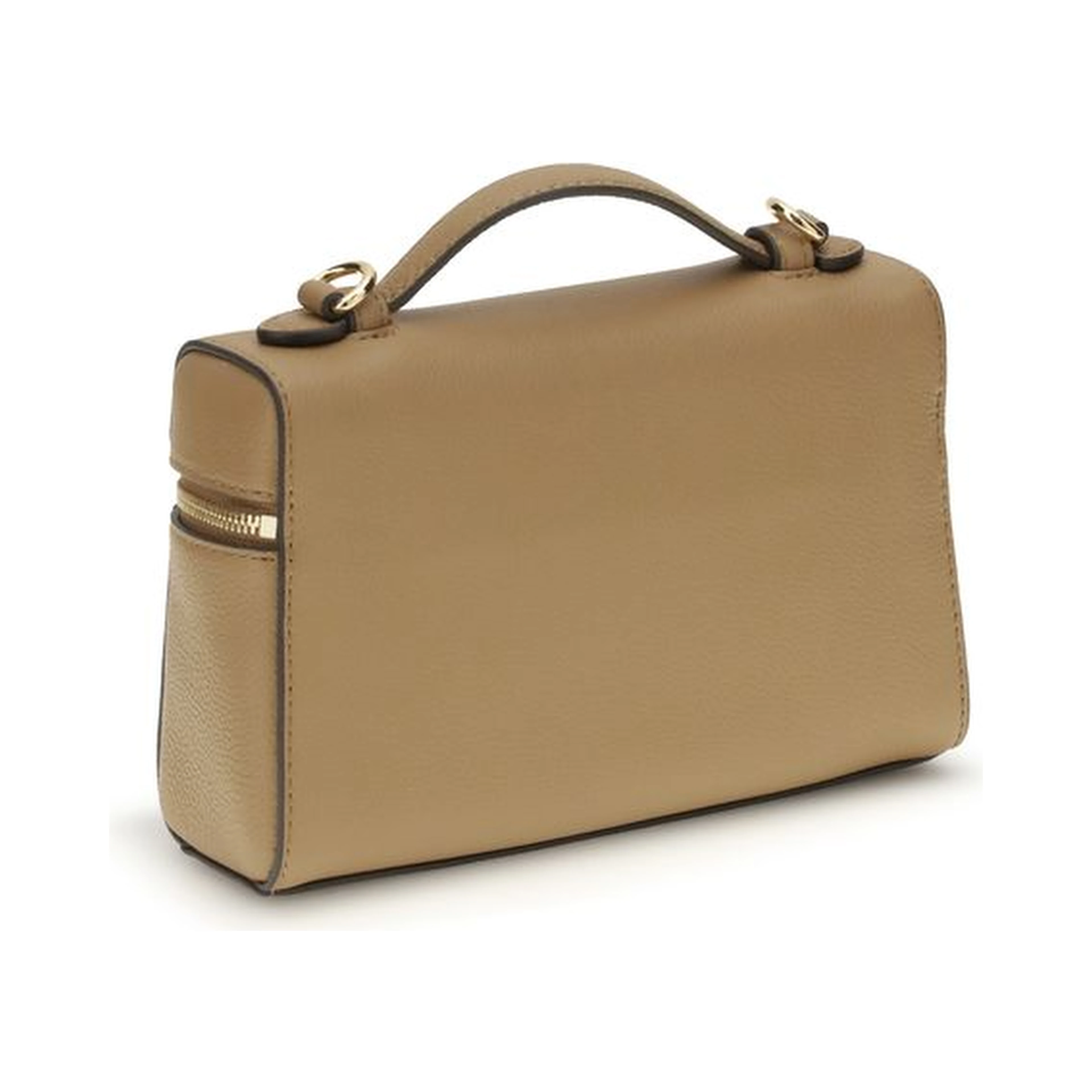 Beige Calf Leather Bos Taurus Shoulder Bag
