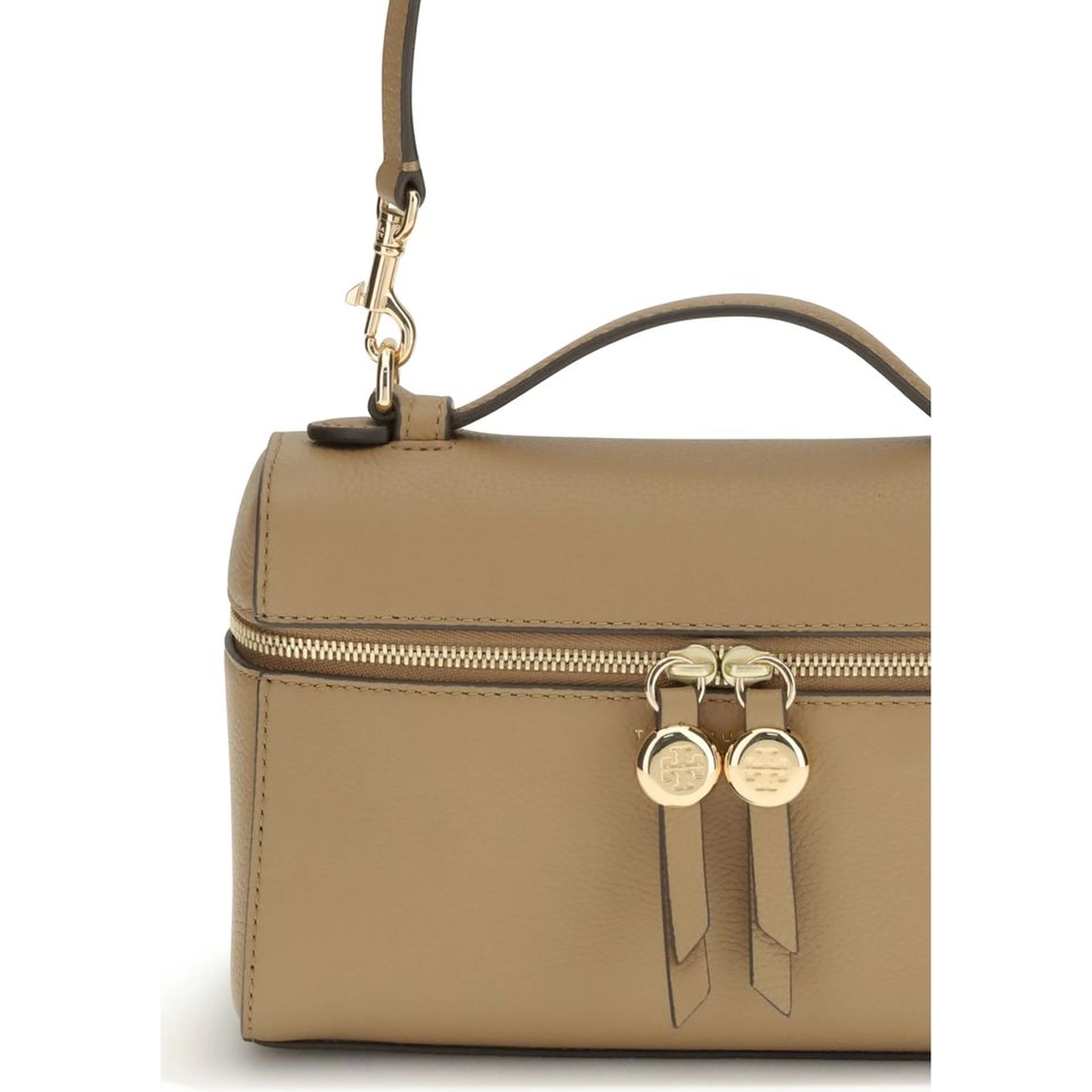 Beige Calf Leather Bos Taurus Shoulder Bag