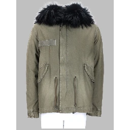 graphic print parka