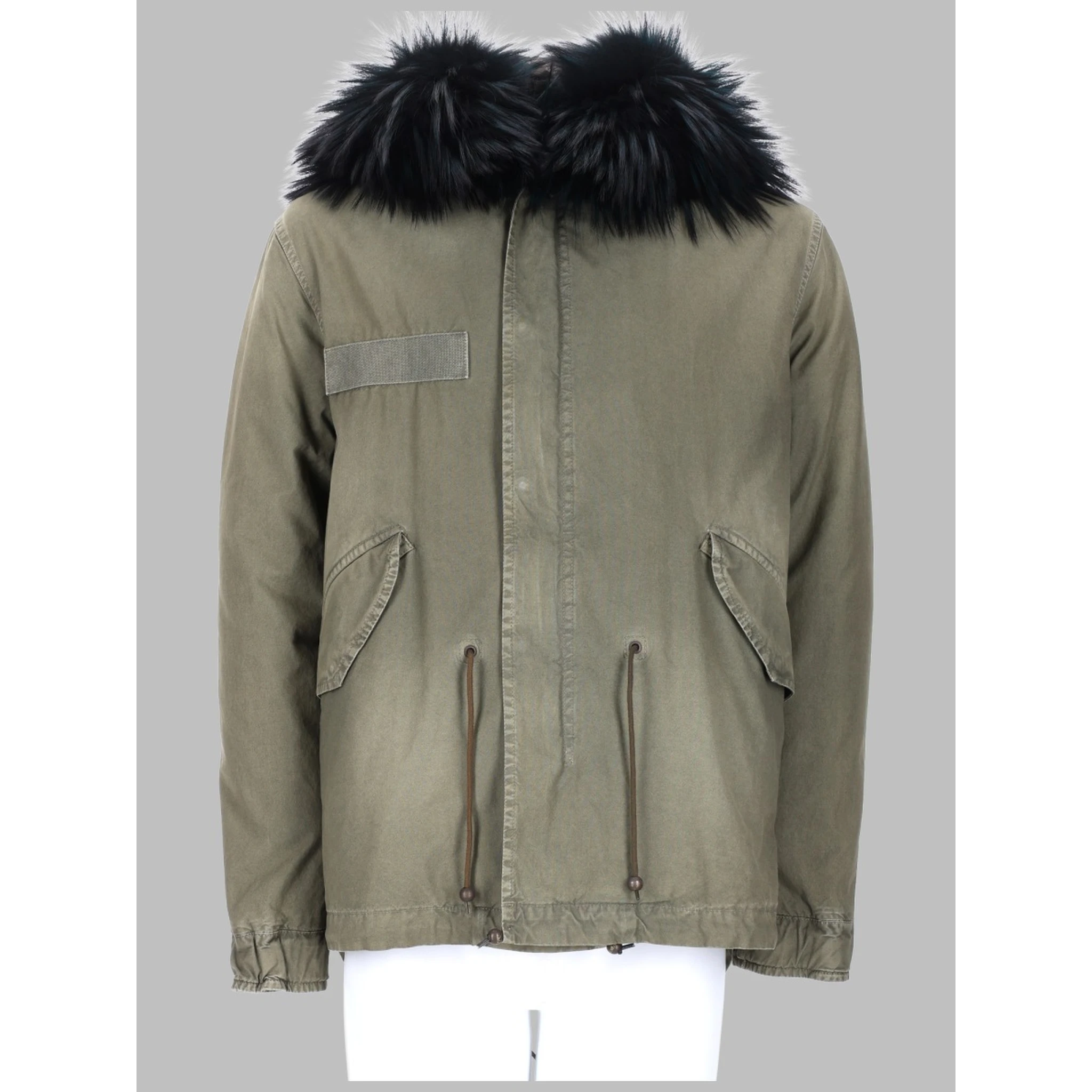 graphic print parka