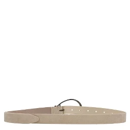 Beige Leather Regular Belt
