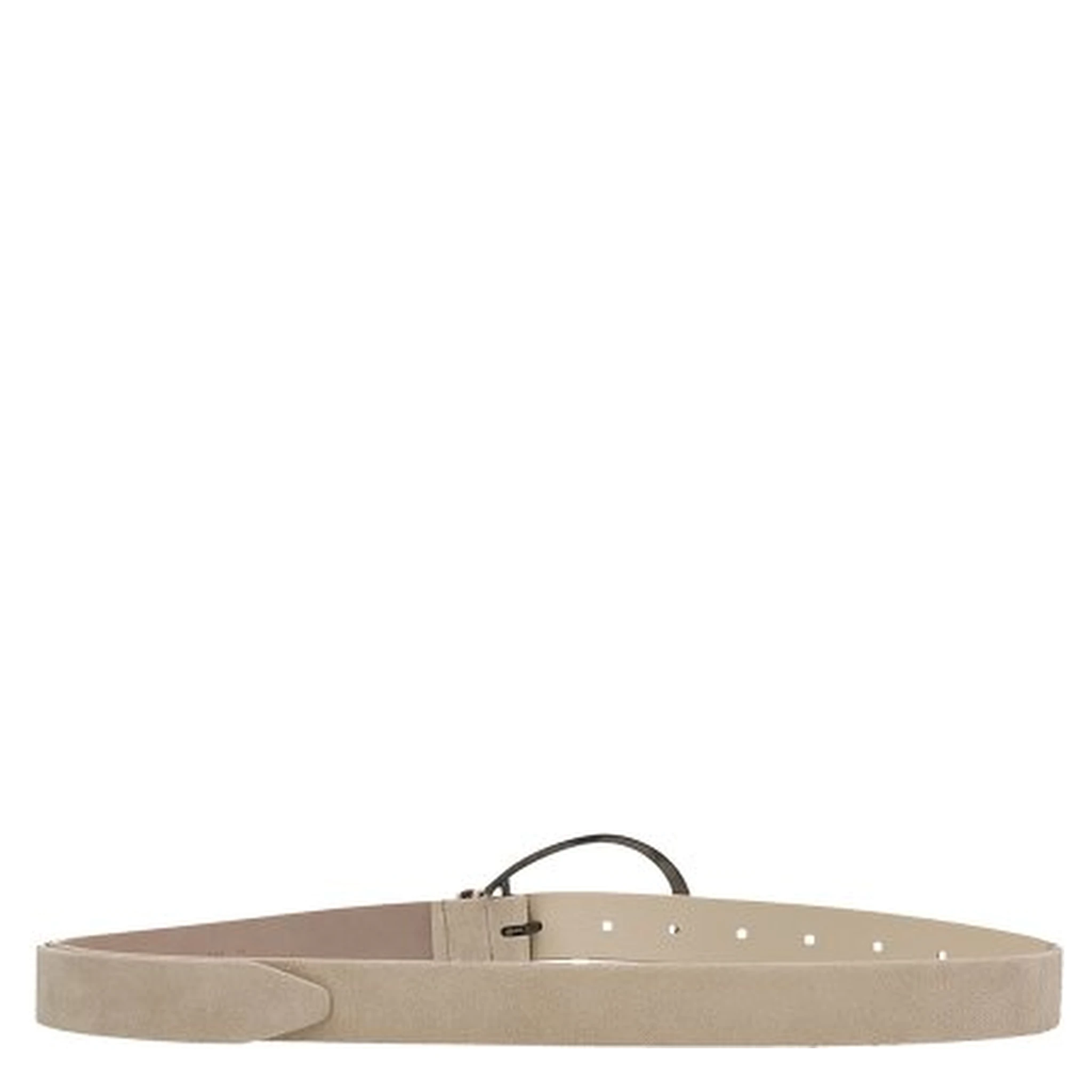 Beige Leather Regular Belt