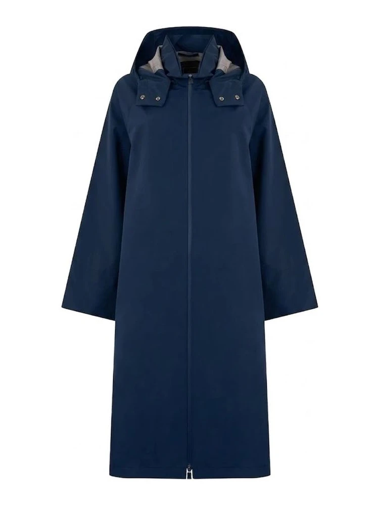 Blue Polyester Coat