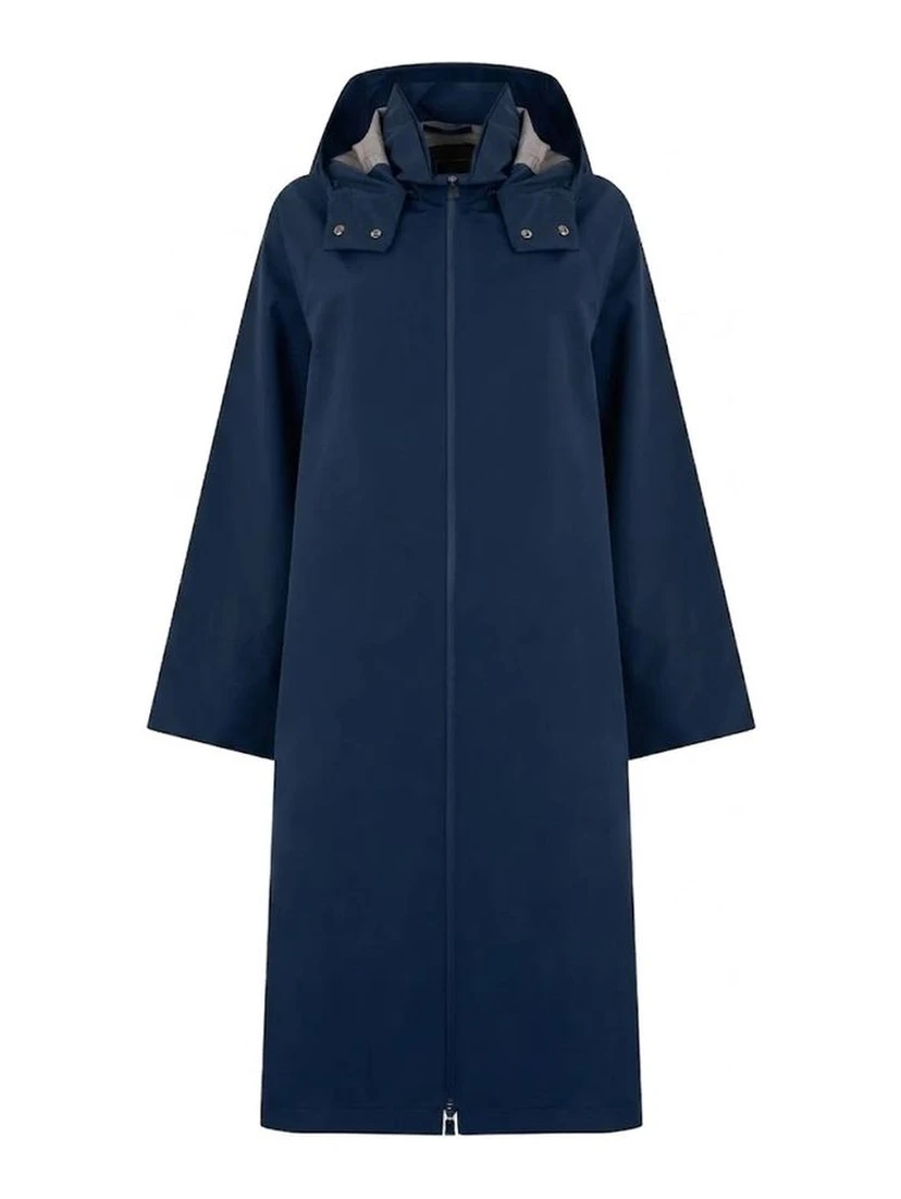 Blue Polyester Coat