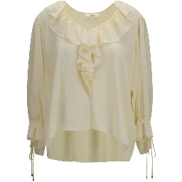 Beige Silk Blouse