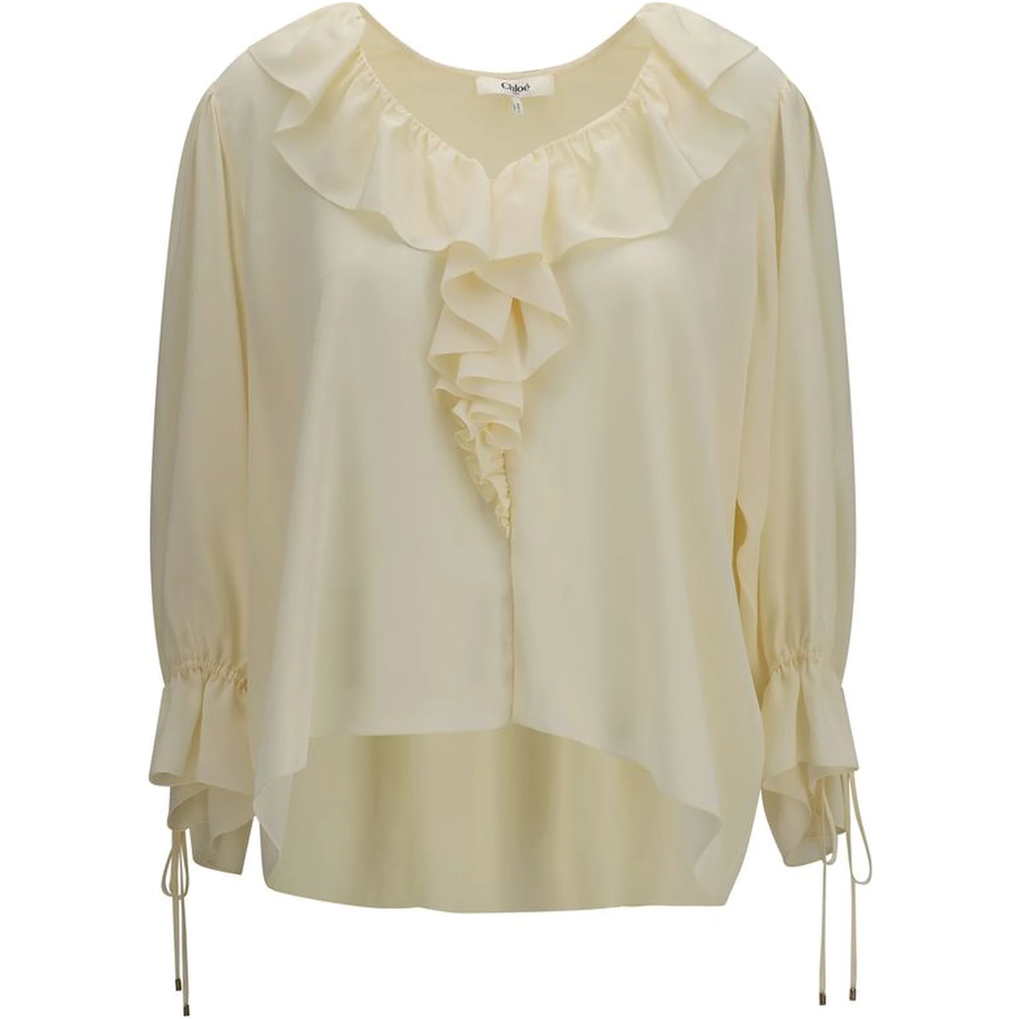Beige Silk Blouse