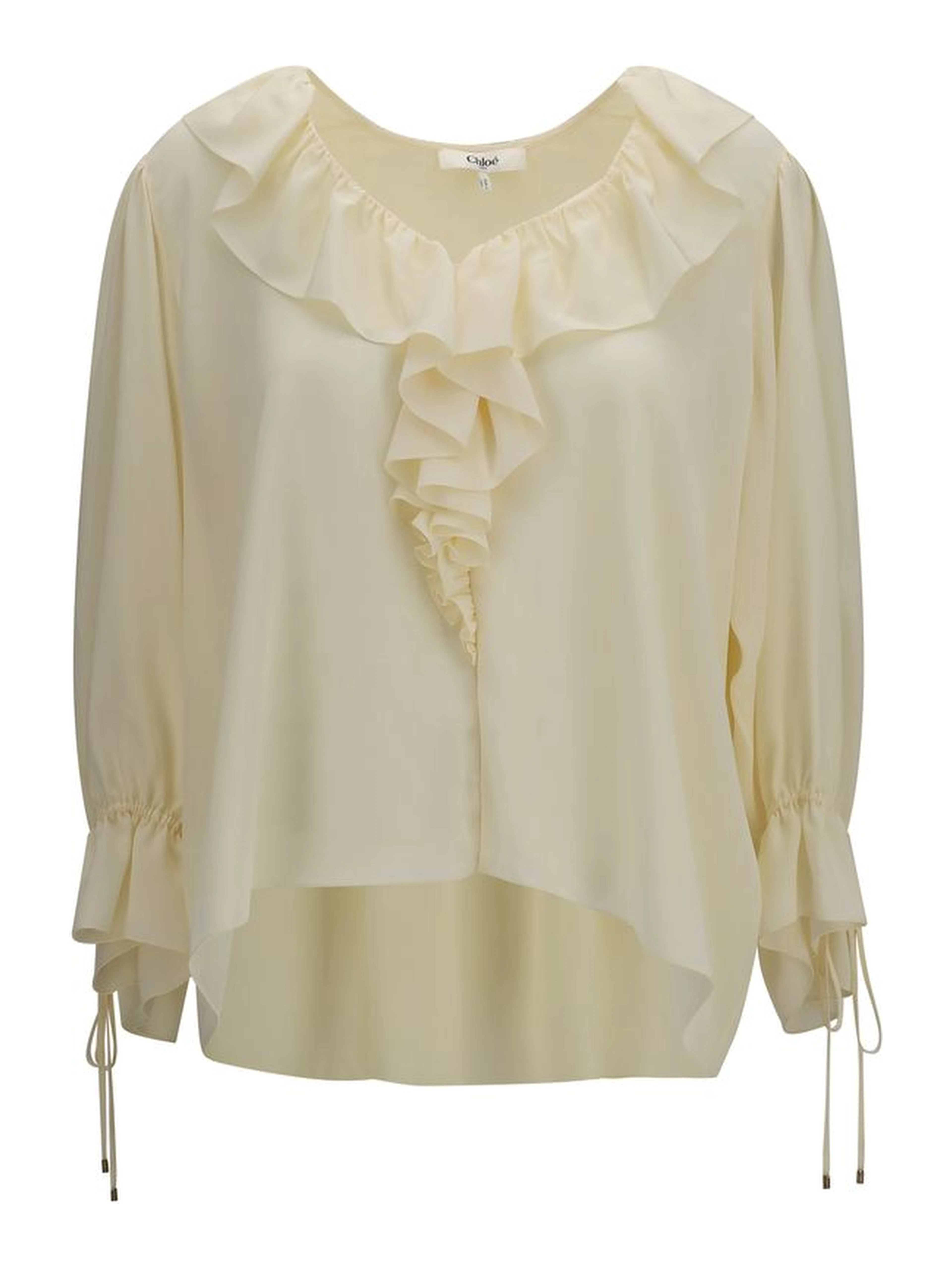 Beige Silk Blouse