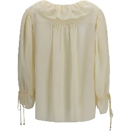 Beige Silk Blouse