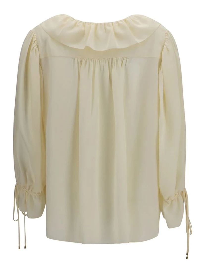 Beige Silk Blouse